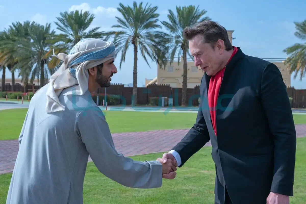 ملاقات حمدان بن محمد با ایلان ماسک