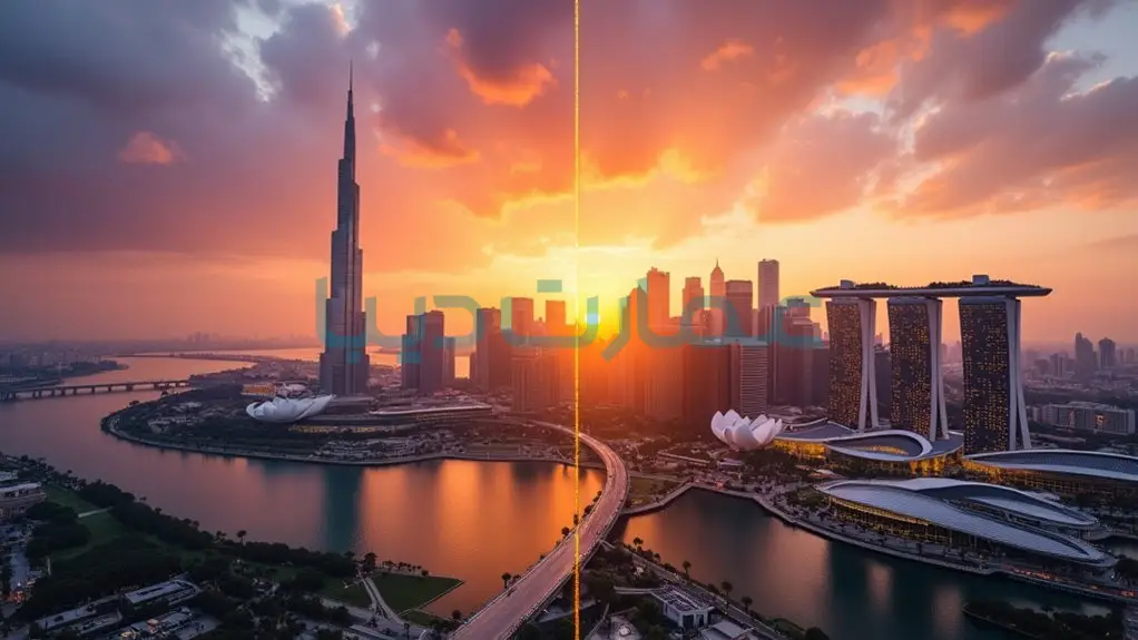 مقایسه خرید ملک در دبی با سنگاپور